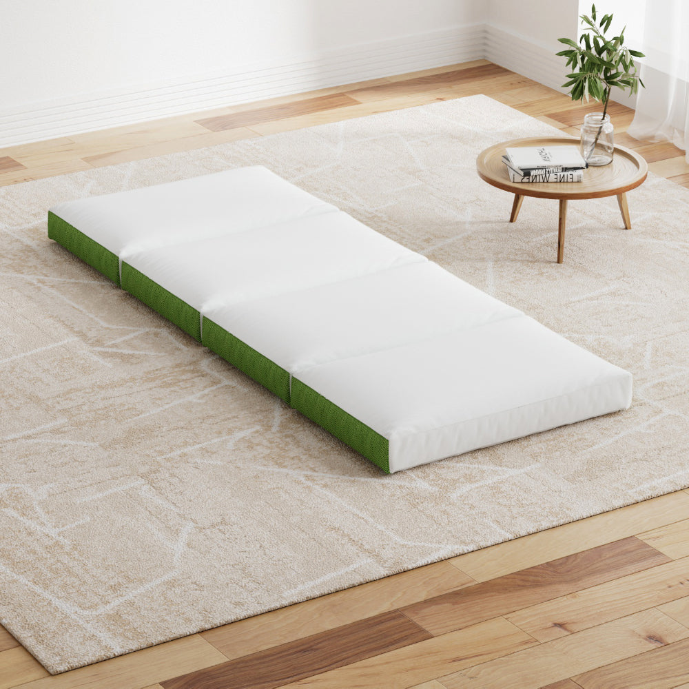 Foldable Mattress Folding Foam Single Green Artiss