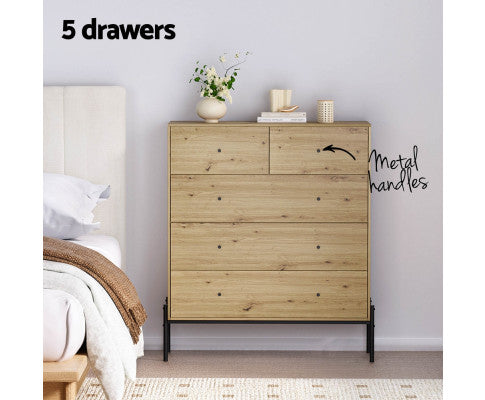 5 Chest of Drawers - ARNO Pine Artiss