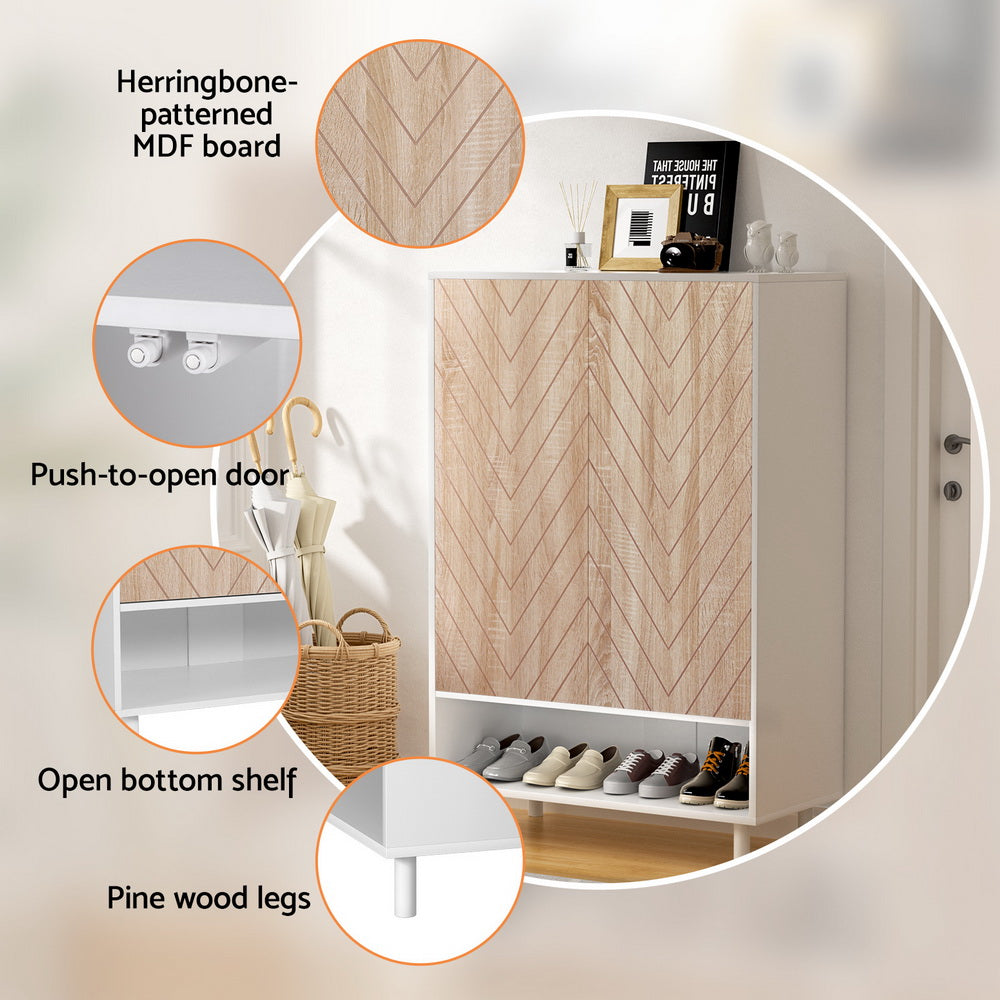 Artiss Shoe Rack Cabinet 24 Pairs 6-tier White Big Bedding Australia