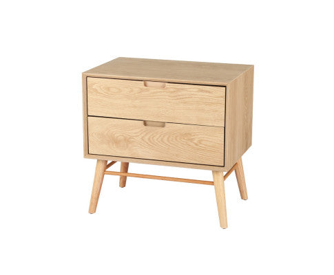 Bedside Table Drawers Side End Table Storage Cabinet Nightstand Oak GINO Artiss