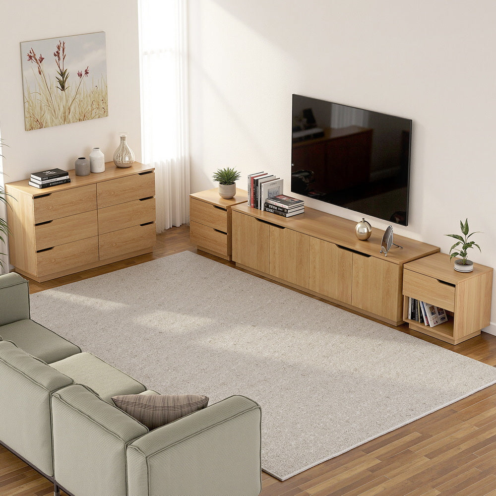 Artiss Bedside Table 2 Drawers Nightstand Pine Big Bedding Australia