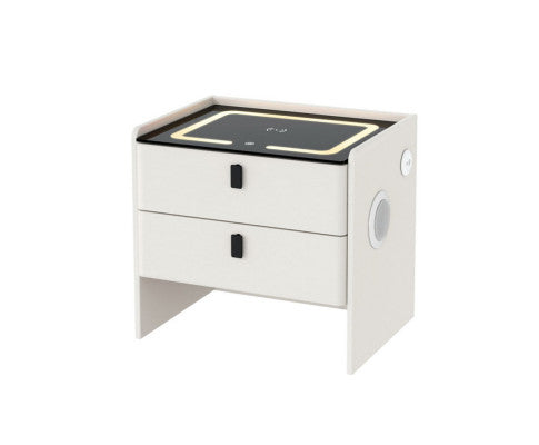 Smart Bedside Table Wireless Charging - BESS White Artiss