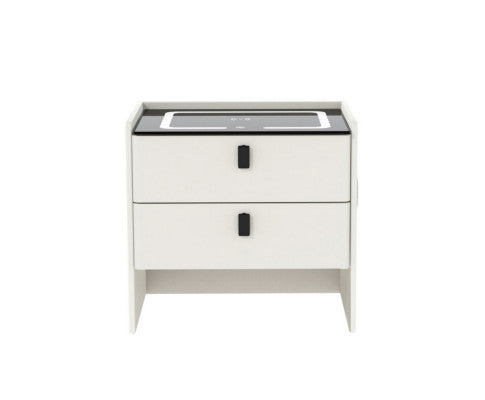 Smart Bedside Table Wireless Charging - BESS White Artiss