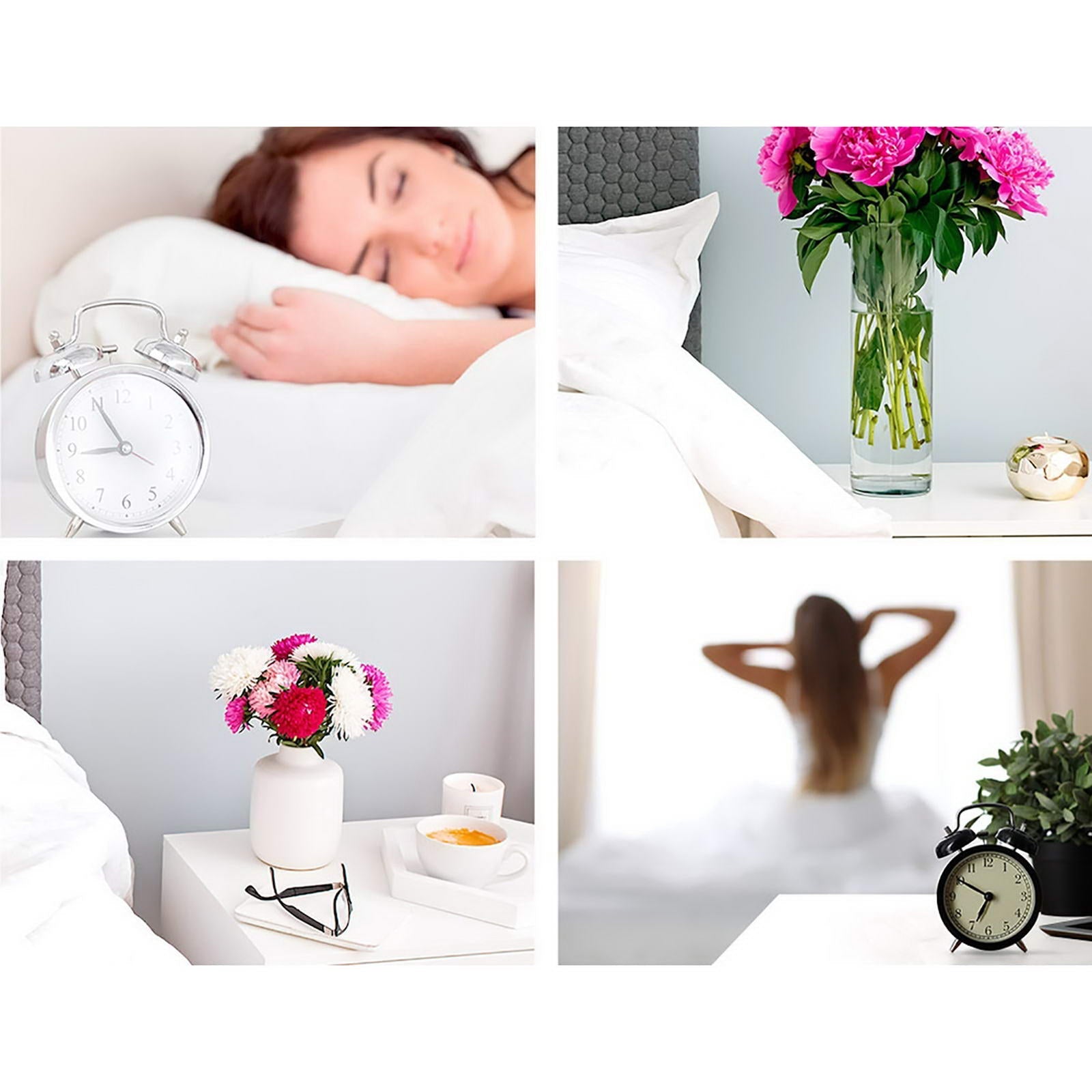 2X Bedside Table 2 Drawers - BODEN White Artiss