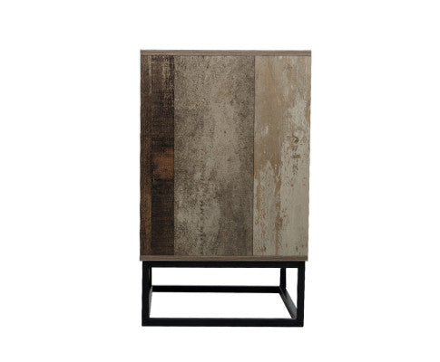 Bedside Table 2 Drawers with Shelf - BADAN Artiss