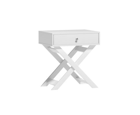 Bedside Table Drawers Side Table Storage Cabinet Nightstand White QARA Artiss