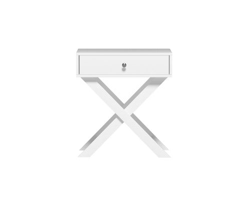 Bedside Table Drawers Side Table Storage Cabinet Nightstand White QARA Artiss