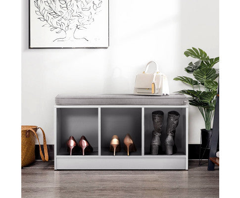 Shoe Cabinet Bench Shoes Organiser Storage Rack Shelf White Box Seat Artiss