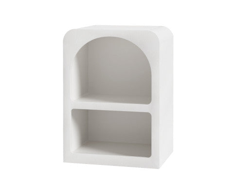 Bedside Table Shelves Side End Table Storage Nightstand White ARCHED Artiss