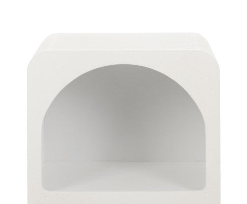 Bedside Table Shelves Side End Table Storage Nightstand White ARCHED Artiss