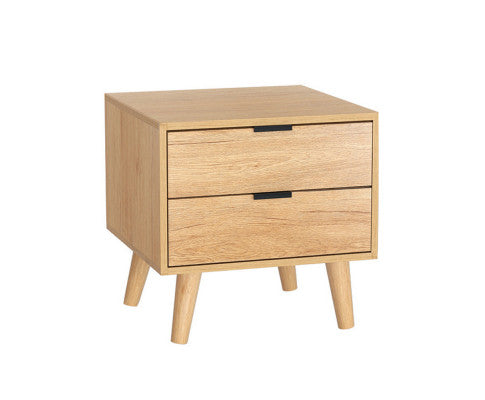 Bedside Table Drawers Nightstand Side End Table Storage Cabinet Pine MAJD Artiss