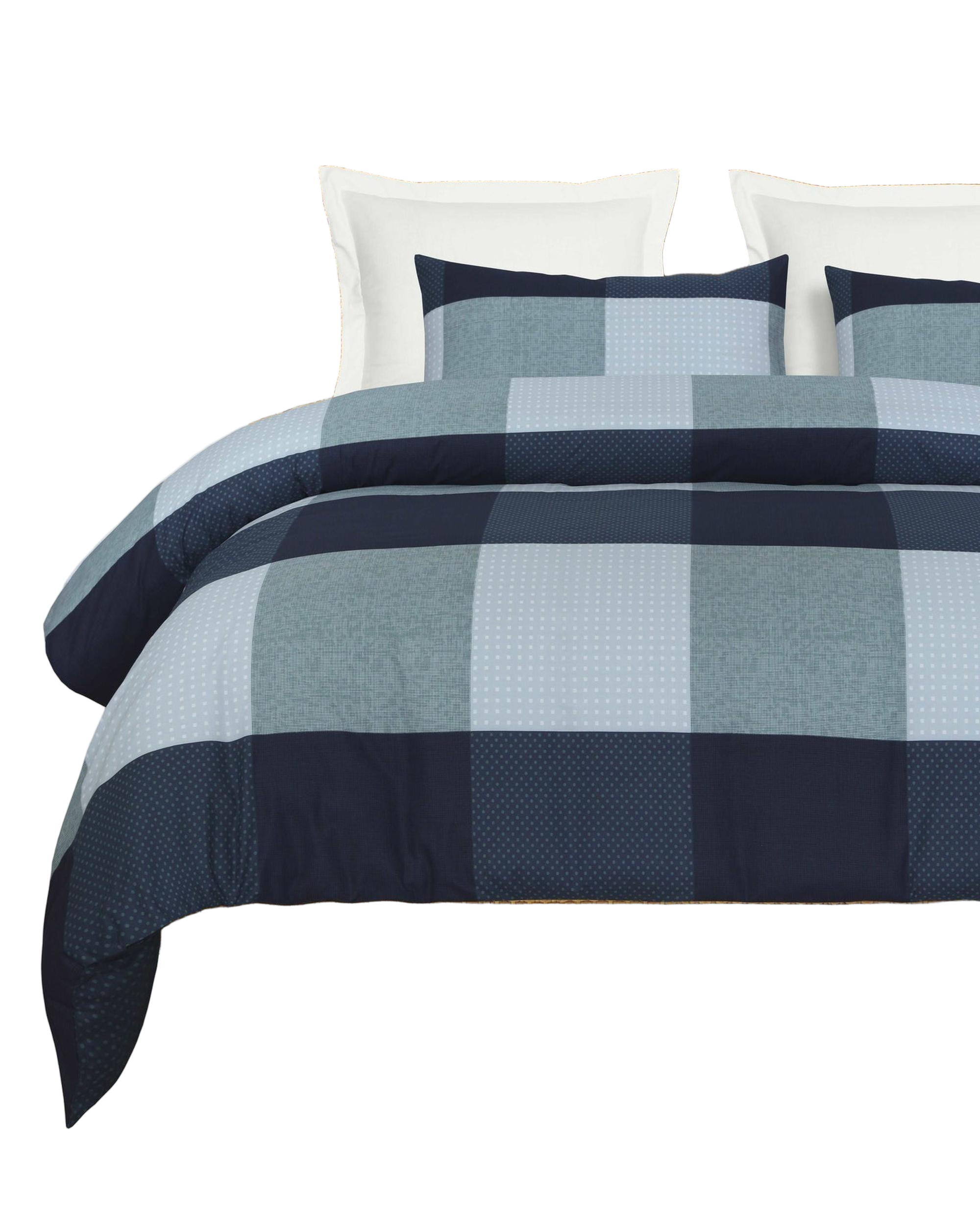 Amsons Pure Cotton Quilt Cover Set - Blue Box Amsons
