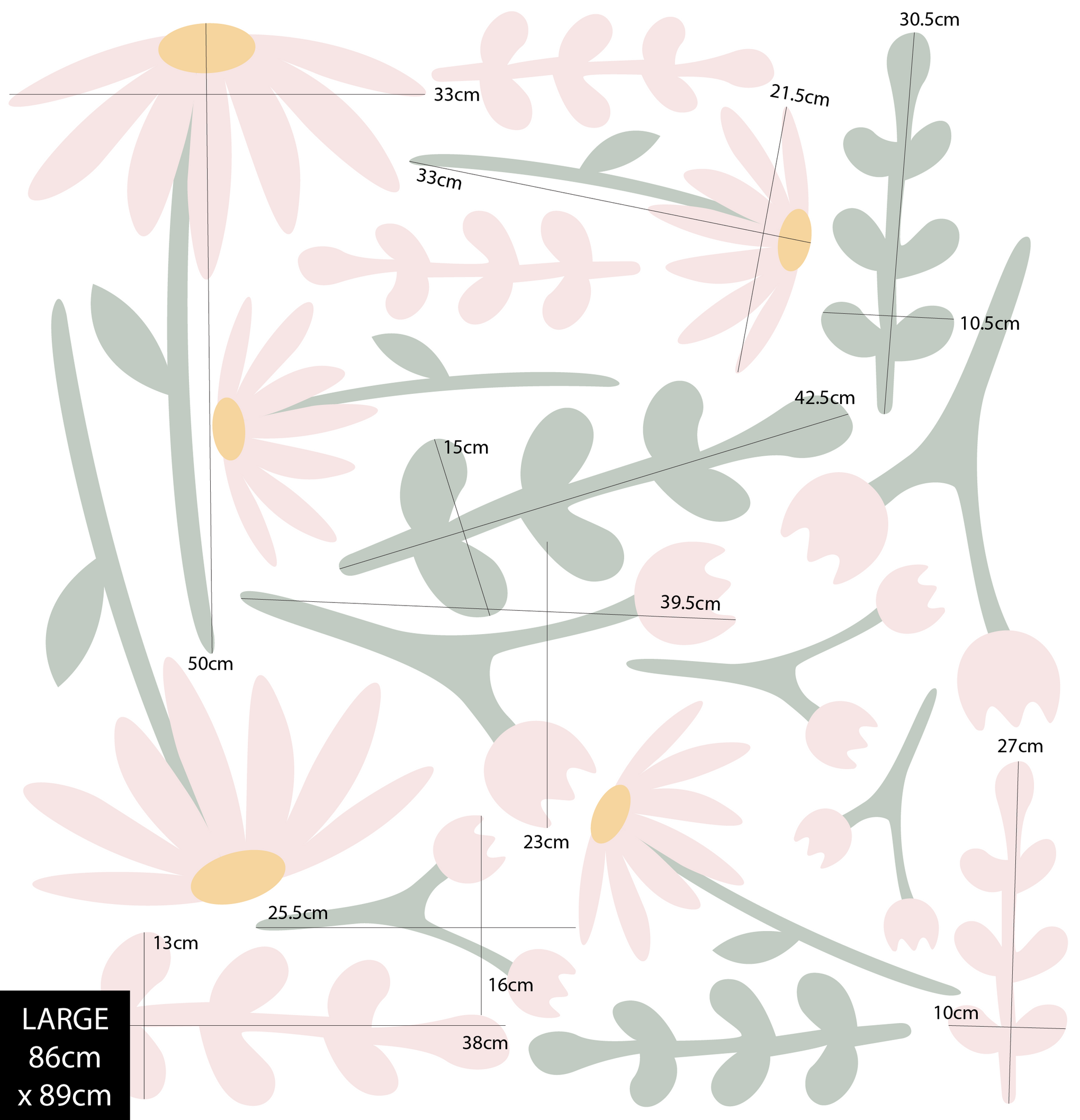 Flower Garden Polka Art Prints