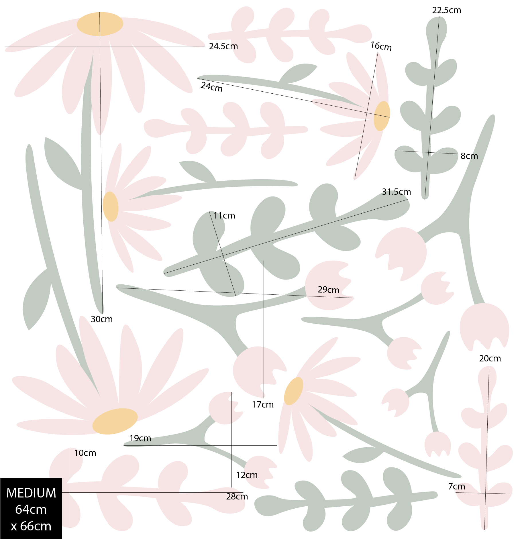 Flower Garden Polka Art Prints