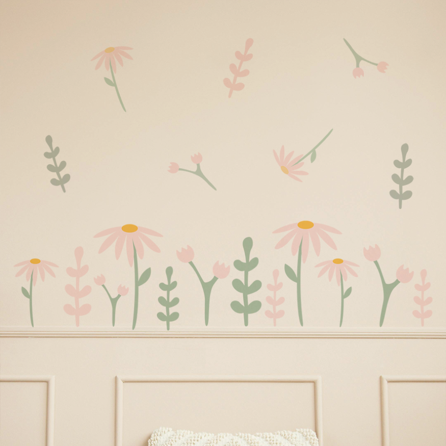 Flower Garden Polka Art Prints