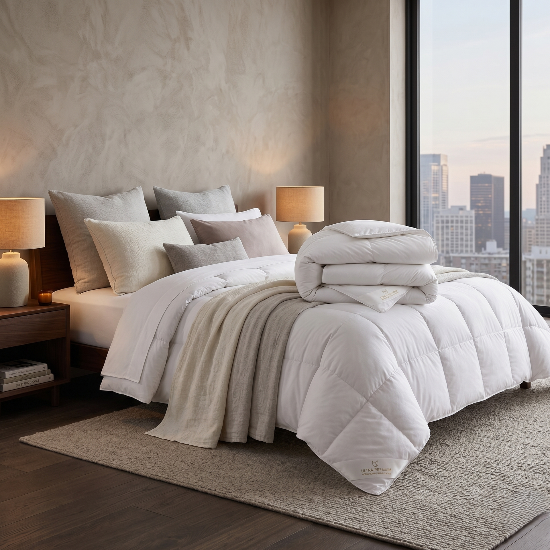 Puradown 80% Goose Down 20% Goose Feather Quilt
