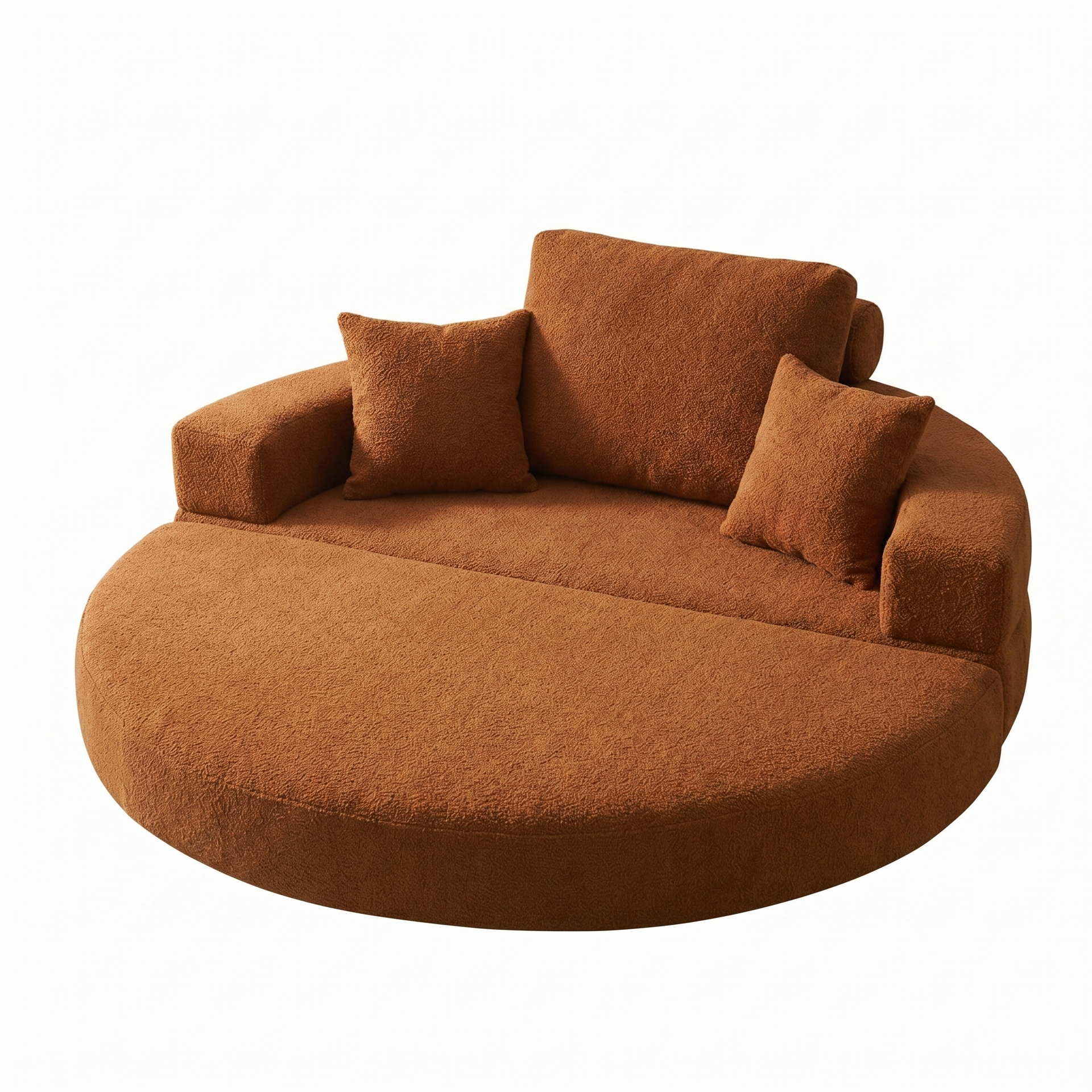 Loft Multifunctional Round Convertible Sofa Bed(Compressed Packaging) - Orange