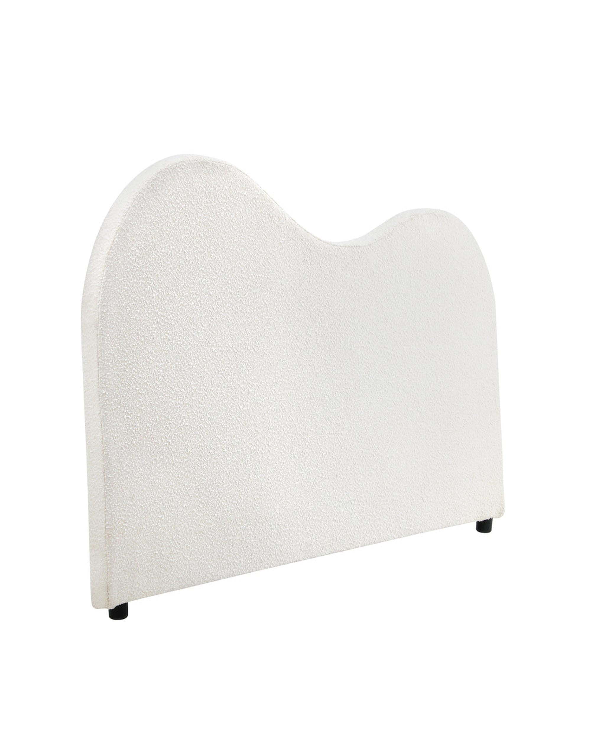 GIN Bed Head Double Size Headboard Boucle Fabric White Oikiture
