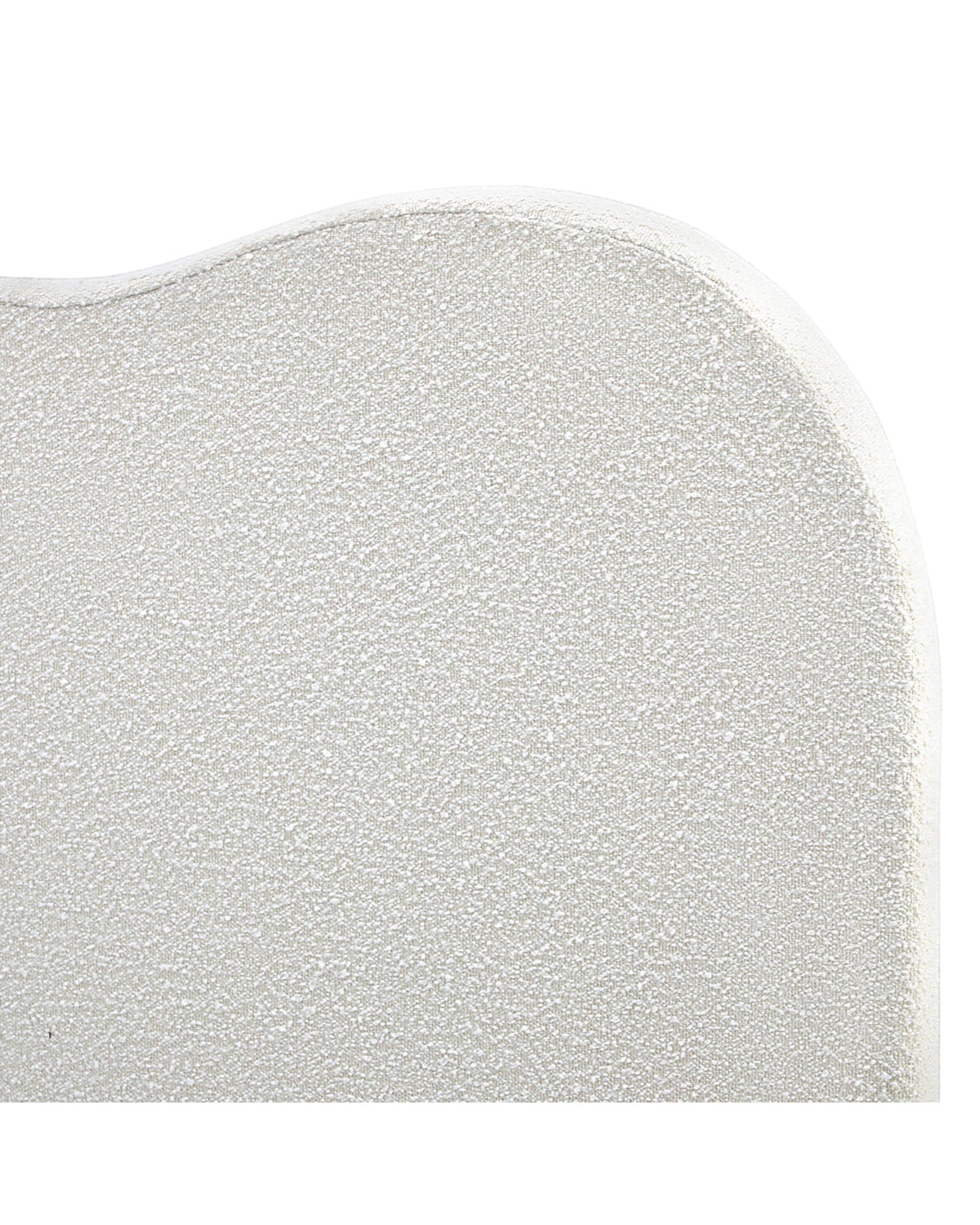 GIN Bed Head Double Size Headboard Boucle Fabric White Oikiture