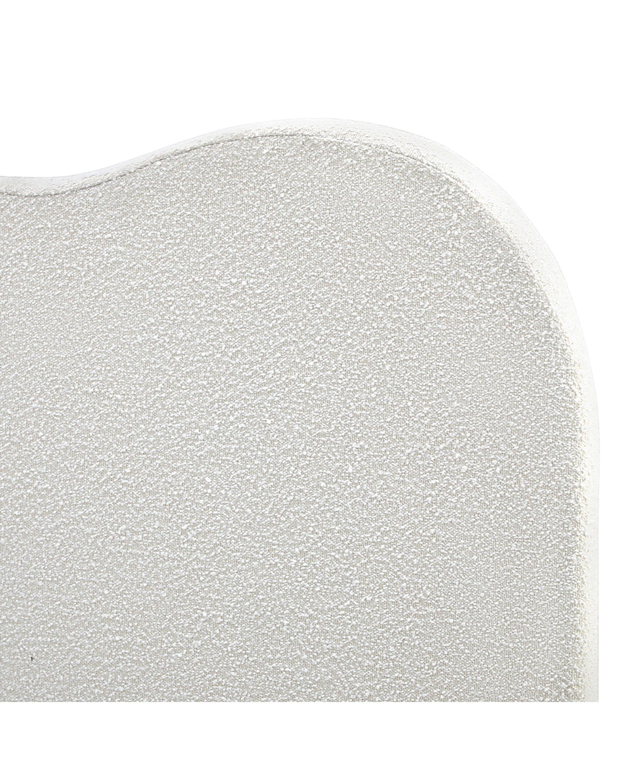 GIN Bed Head Double Size Headboard Boucle Fabric White Oikiture