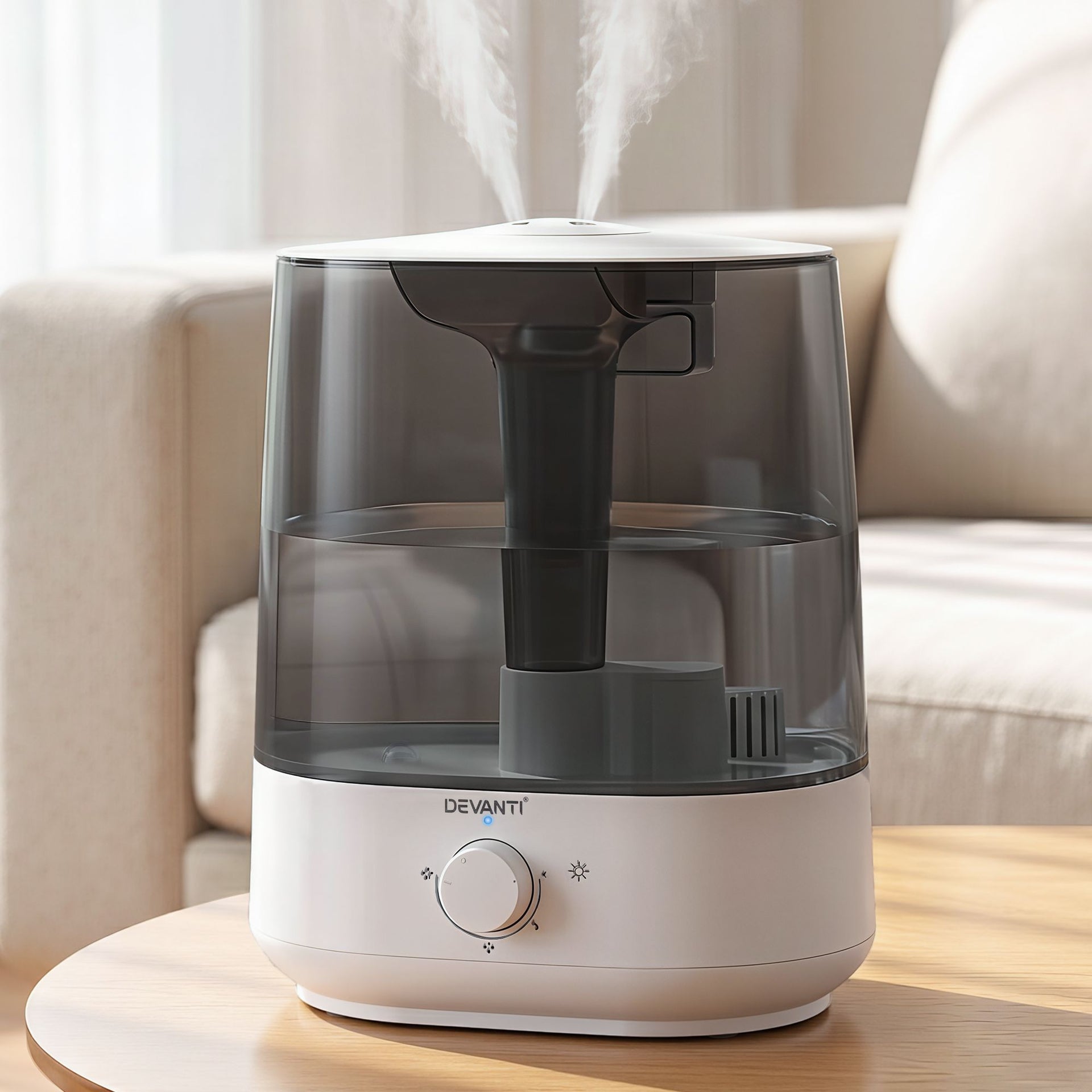 Devanti Ultrasonic Humidifier Aroma Diffuser Top Fill Quiet Bedroom 6L 