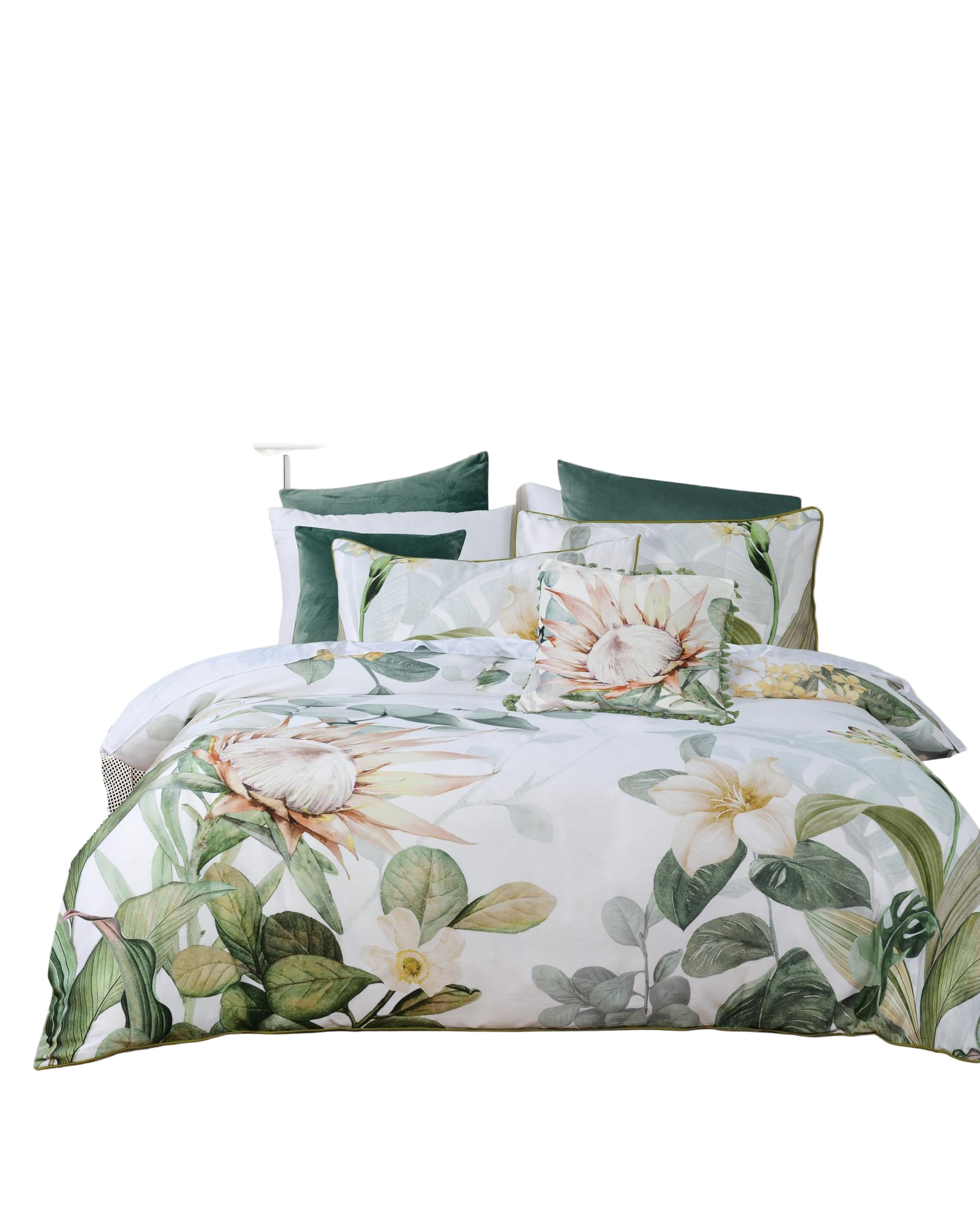 Bianca Bedding Helensvale White Cotton Sateen Quilt Cover Set Bianca Bedding