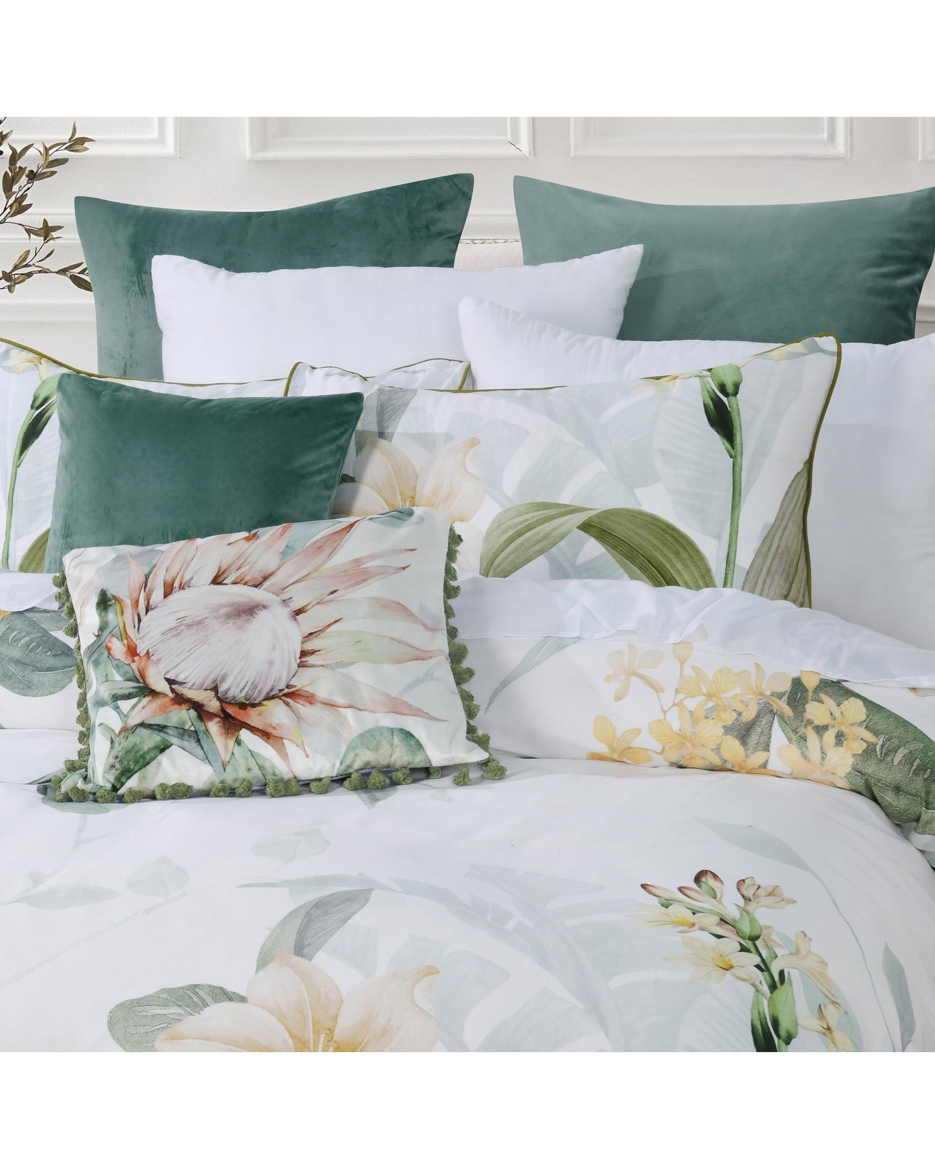 Bianca Bedding Helensvale White Cotton Sateen Quilt Cover Set Bianca Bedding