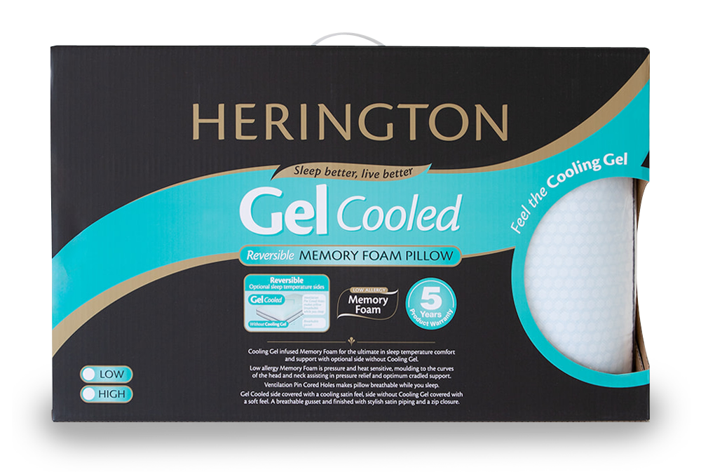 HERINGTON COOLING MEMORY FOAM PILLOW - HIGH PROFILE