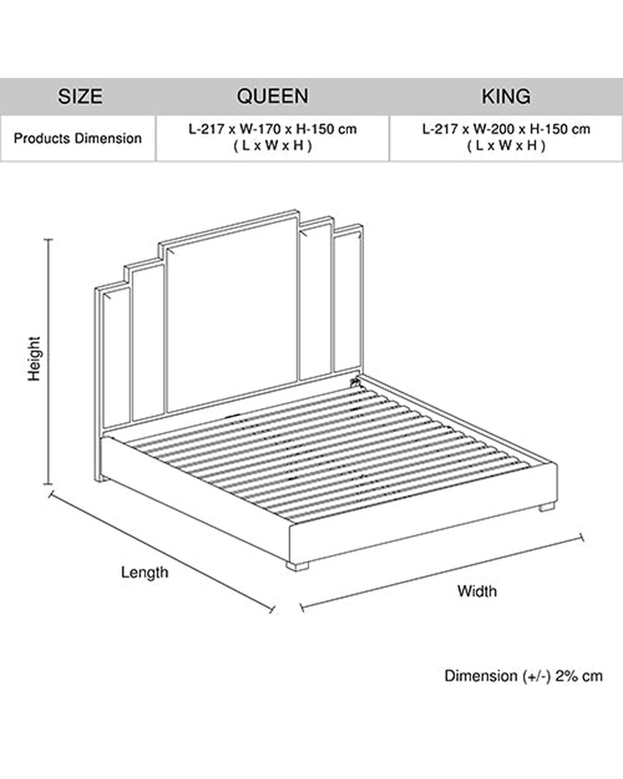 Austin Bed Frame Polyester Turquoise Fabric Padded Upholstery High Quality Slats Polished Stainless Steel Feet Melbournians Furniture