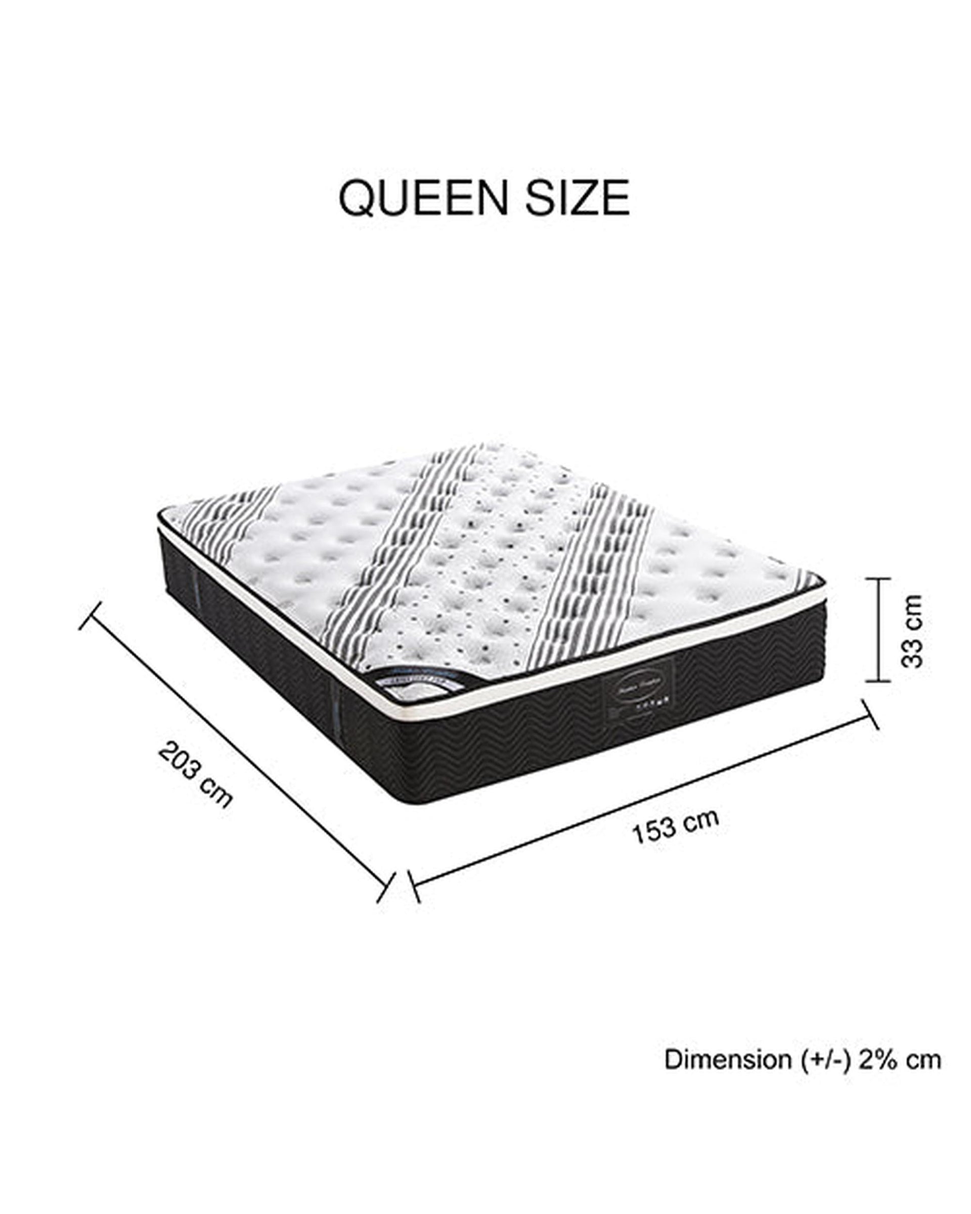 Exclusive Latex Euro Top Individual Pocket Spring Medium Firm 33cm Thick Queen Mattress Feather Comfort