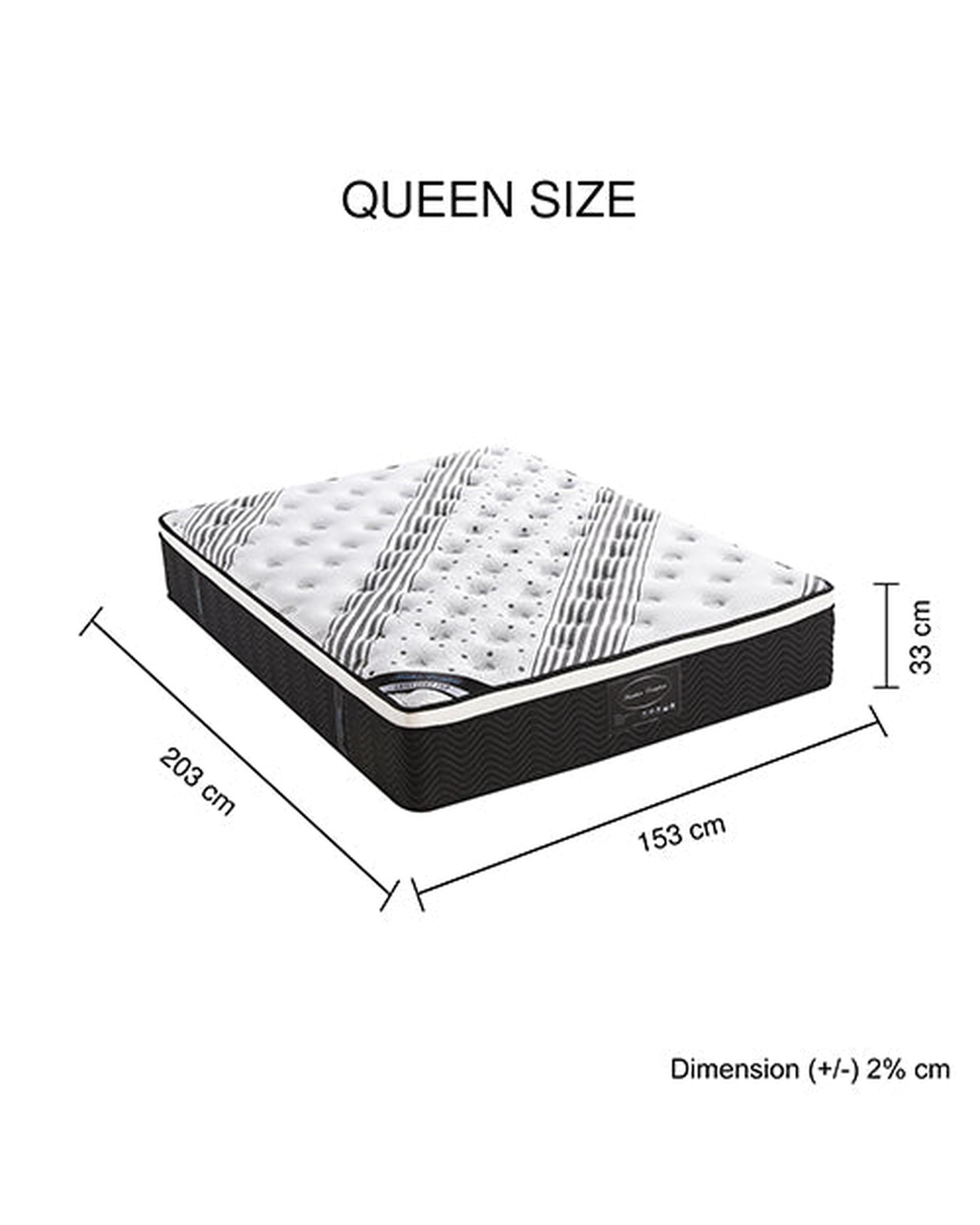 Exclusive Latex Euro Top Individual Pocket Spring Medium Firm 33cm Thick Queen Mattress Feather Comfort