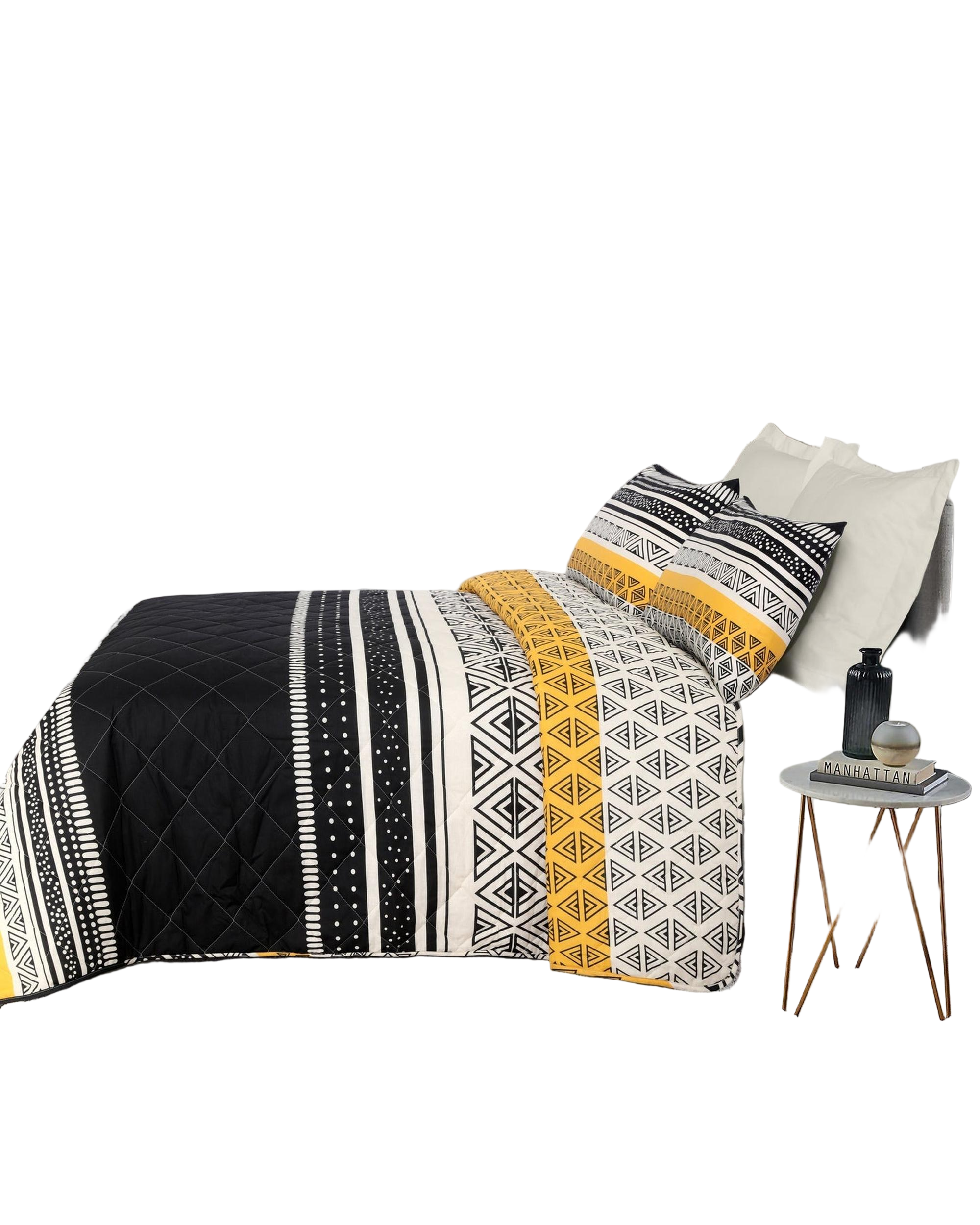 Amsons Pure Cotton Bedspread Set with extra Standard Pillowcases - Jasper Amsons