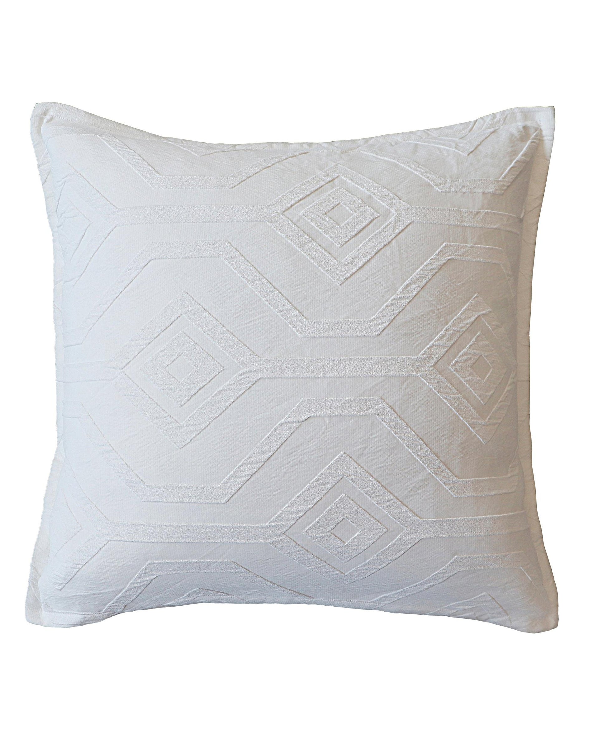 Bianca Bedding Kora White Polyester Jacquard Quilt Cover Set Bianca Bedding