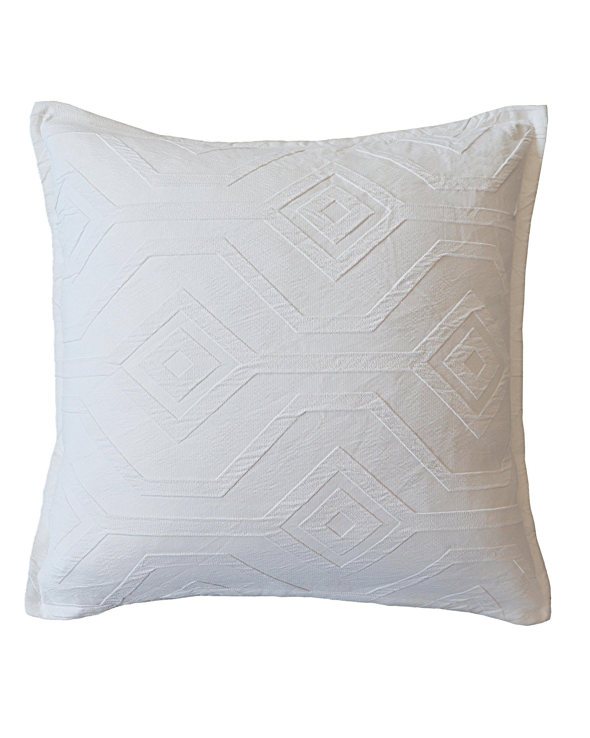 Bianca Bedding Kora White Polyester Jacquard Quilt Cover Set Bianca Bedding