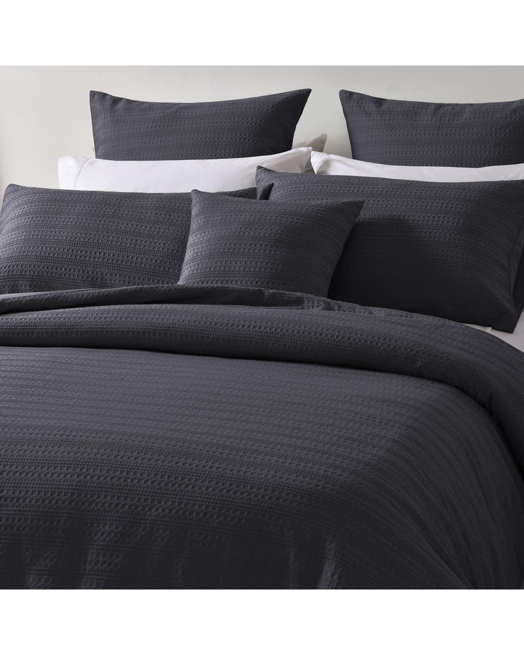 Bianca Bedding Kahlani Charcoal Quilt Cover Set