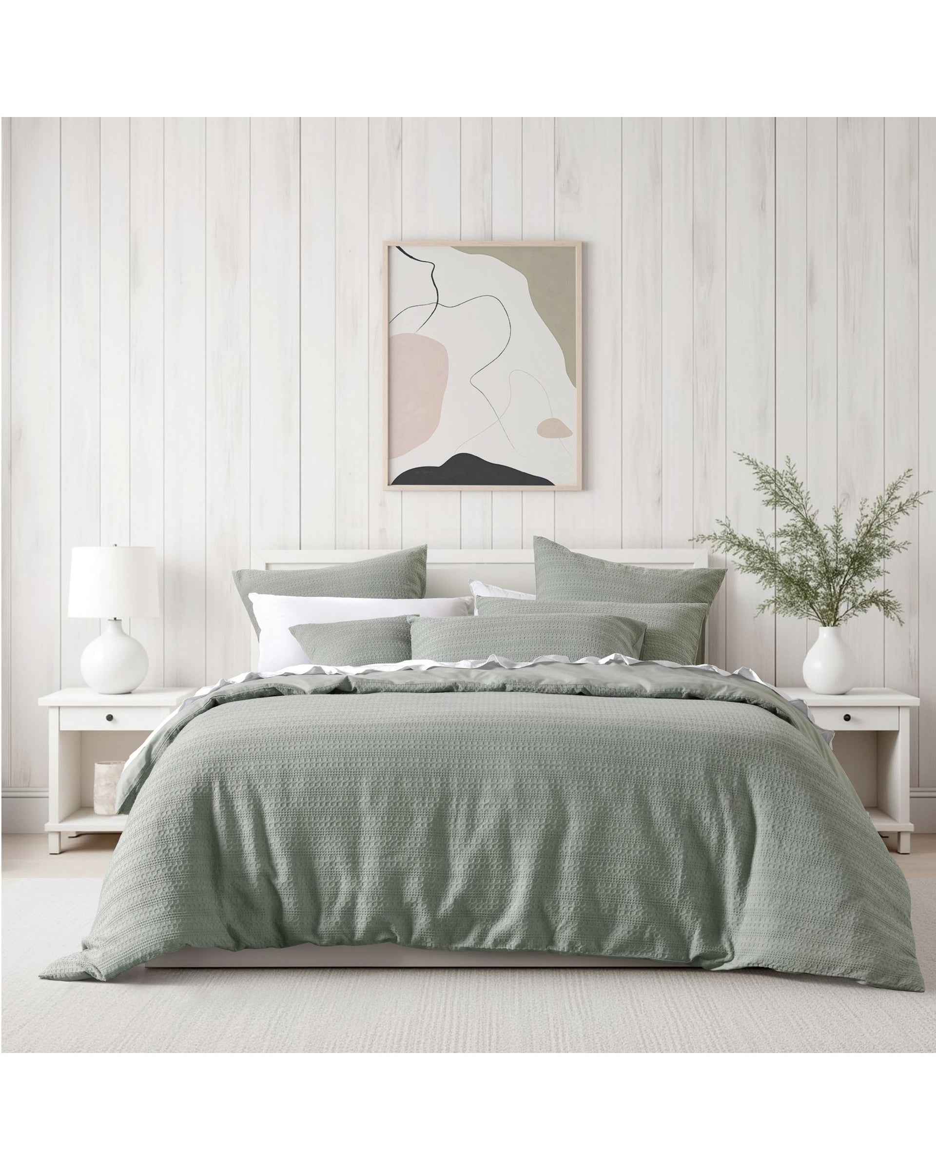 Bianca Bedding Kahlani Sage Quilt Cover Set