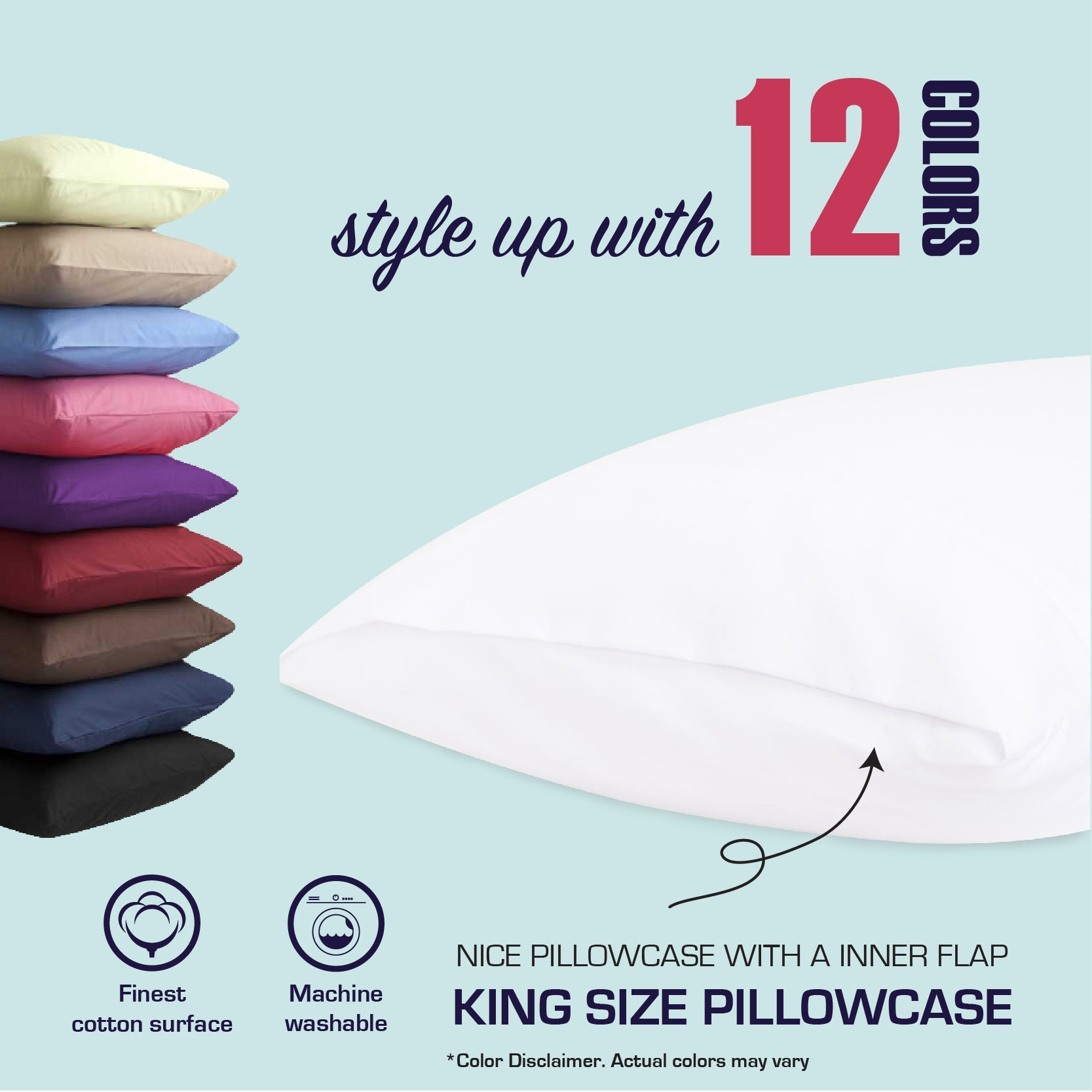 Dreamfields King Size Pillowcase (Twin Pack)