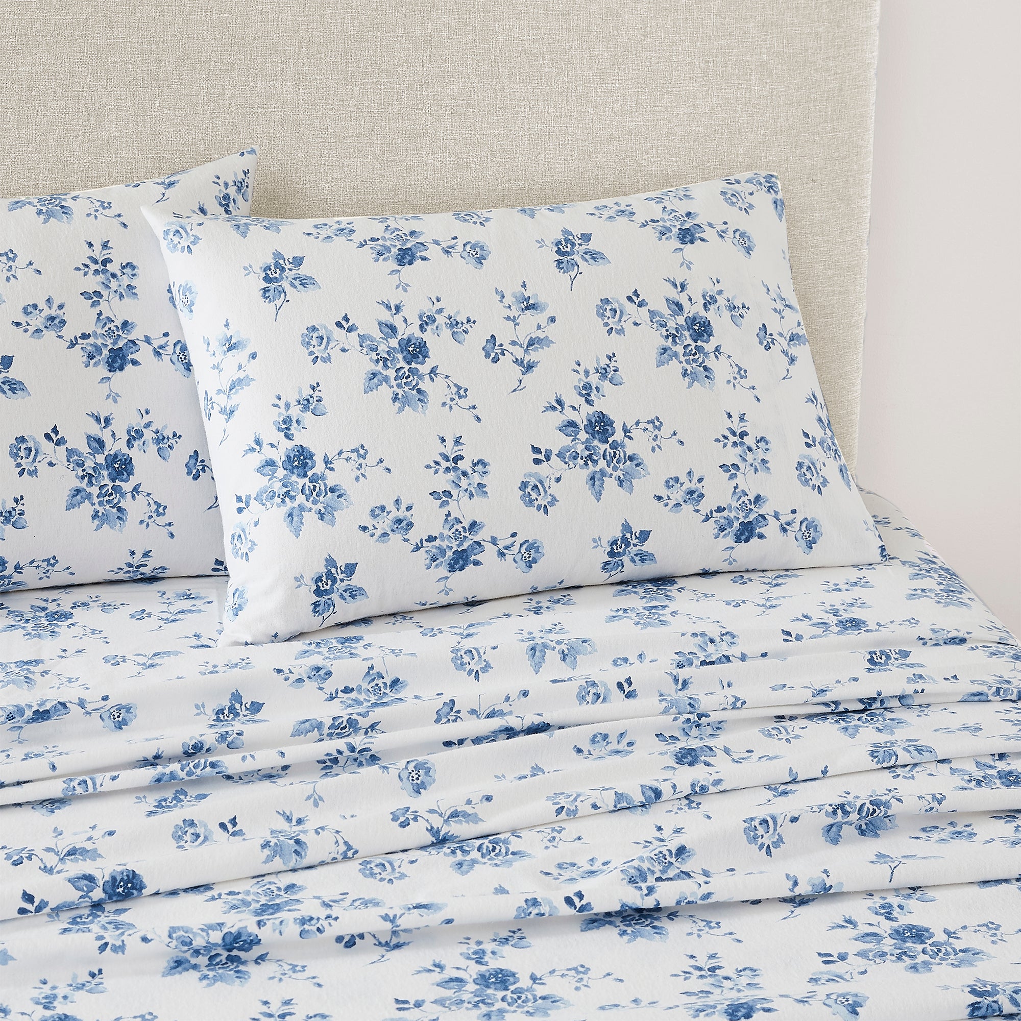 LAURA ASHLEY CHINA ROSE SHEET SET - MIDNIGHT BLUE