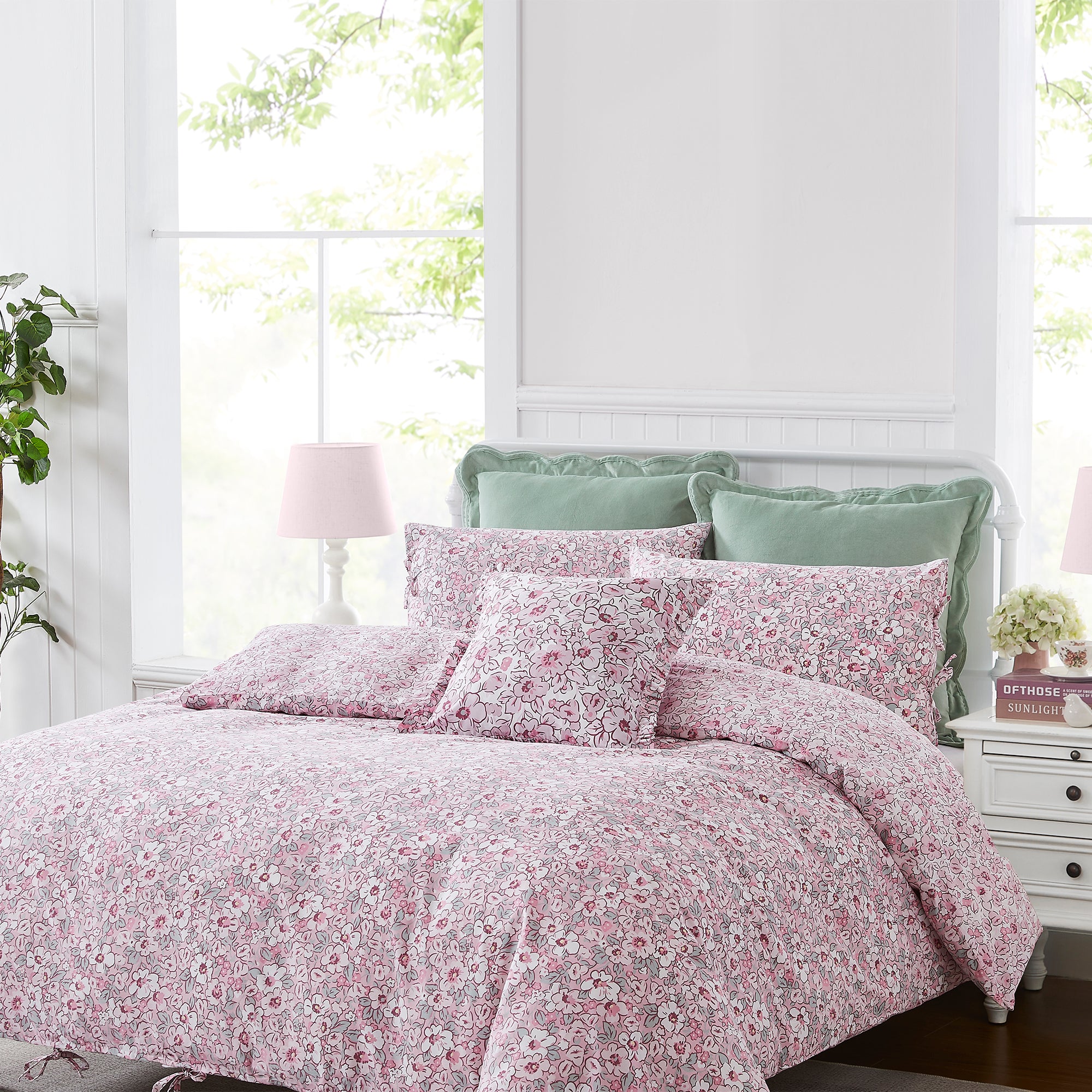 LAURA ASHLEY LIBBY QUILT COVER SET - PINK