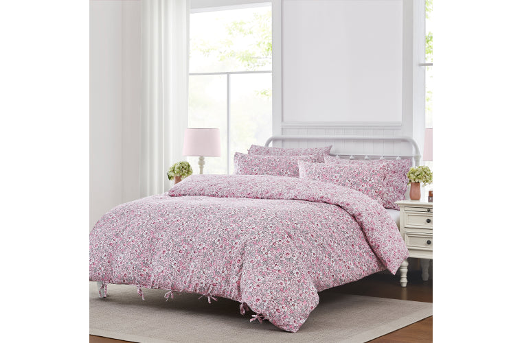 LAURA ASHLEY LIBBY QUILT COVER SET - PINK