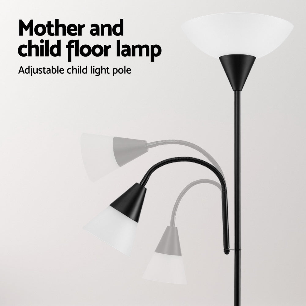 Artiss Floor Lamp Mother and Child Modern Home Living Room Office Reading Black Big Bedding Australia