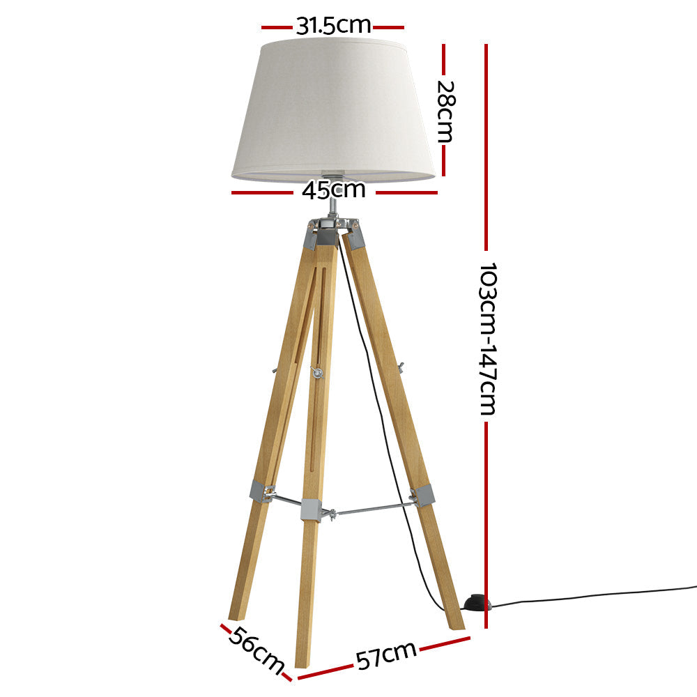 Artiss Tripod Floor Lamp Adjustable Height LED Light Stand Home Room Reading Big Bedding Australia
