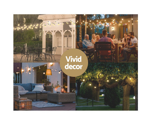 14m Festoon Lights Christmas String Fairy Lights Outdoor Party Big Bedding Australia