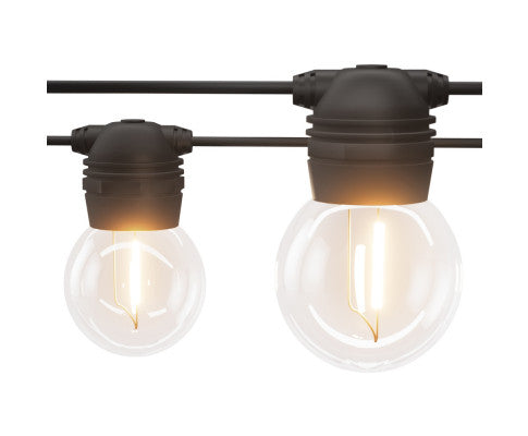 30 LED Festoon Lights Solar Outdoor String Light Christmas 34m Big Bedding Australia