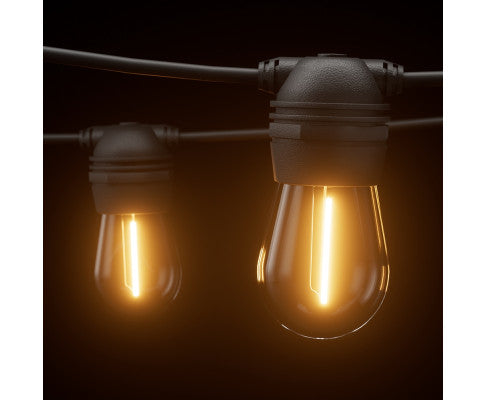 34m Solar Festoon Lights Outdoor 30 LED String Light Christmas Big Bedding Australia