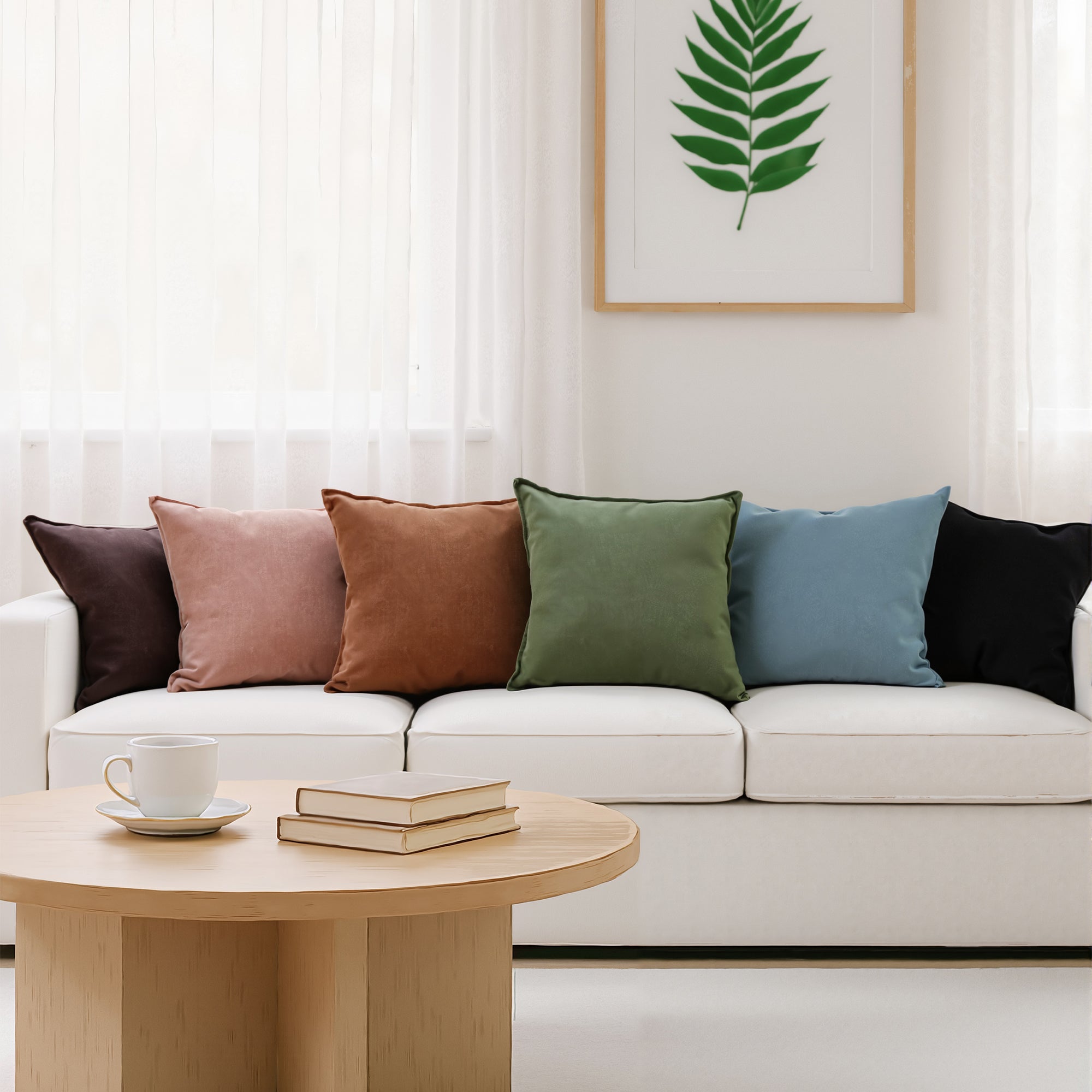 ZAAB | LUDO BLACK 50X50CM COTTON VELVET INDOOR CUSHION ZAAB