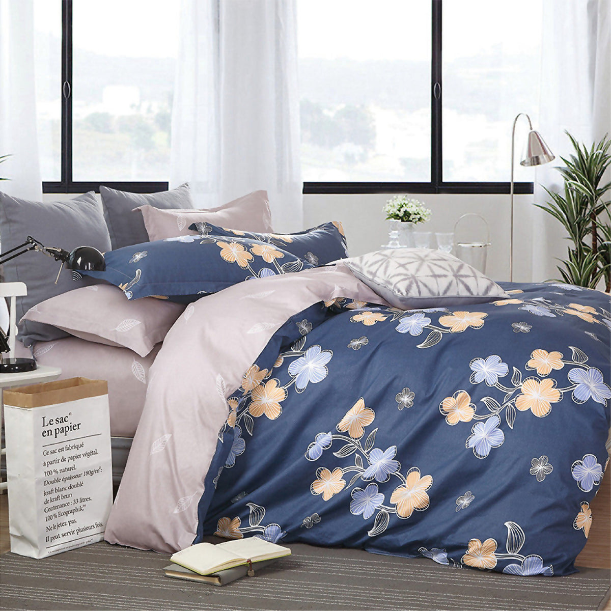 Luxor Cotton Smile Mila Design Quilt Doona Duvet Cover Set