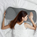Memory Foam Pillow Pillowcase Supprt Grey Rebound Dreamz