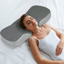 Memory Foam Pillow Pillowcase Supprt Grey Rebound Dreamz