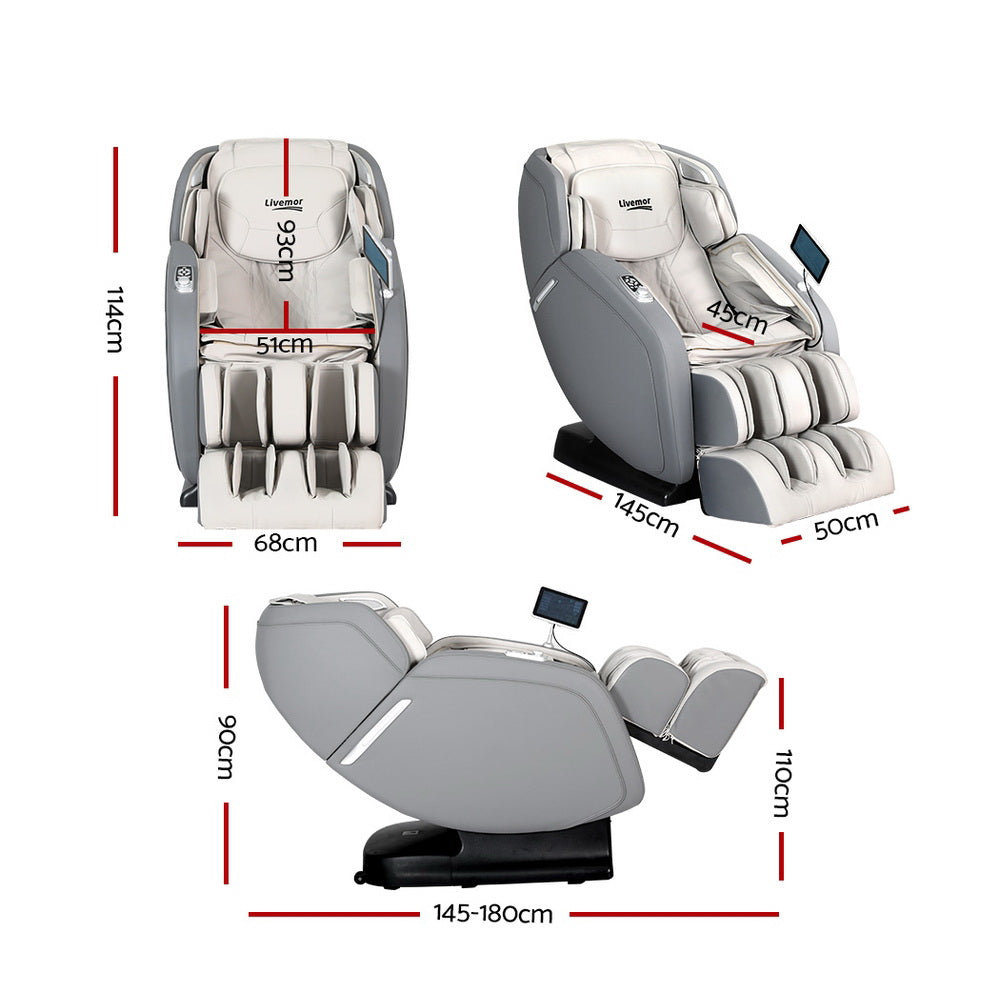 Livemor 4D Massage Chair Electric Recliner Home Massager Gary Big Bedding Australia